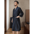 thumbnail image 4 of Men's Breathable Cool Feeling Bathrobe And Clubwear For Spring/Summer, 3/4 Sleeves, 4 of 4