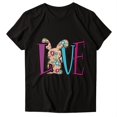 thumbnail image 3 of EGNMCR Easter T-shirt Imprimé Femmes T-Shirts Graphiques Femmes Chemises T-shirt Décontracté Ample à Col Rond Manches Courtes Blouse à Imprimé de Lettres T-shirt T-shirt pour Femmes, 3 of 4