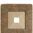 thumbnail image 2 of Benzara BM205838 Square Sandstone Wall Decor with Ribbed Details, Brown & Beige - Large, 2 of 2