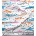 thumbnail image 1 of Soimoi Rayon Fabric Bubbles & Fish Ocean Print Sewing Fabric Yard 56 Inch Wide, 1 of 2