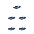 thumbnail image 1 of Transemion Pot Lid Holder with Tray Nonslip Kitchen Multi-purpose Organizer Spatula Pan Stand Cabinet Storage Rack Household Blue 5Set, 1 of 6