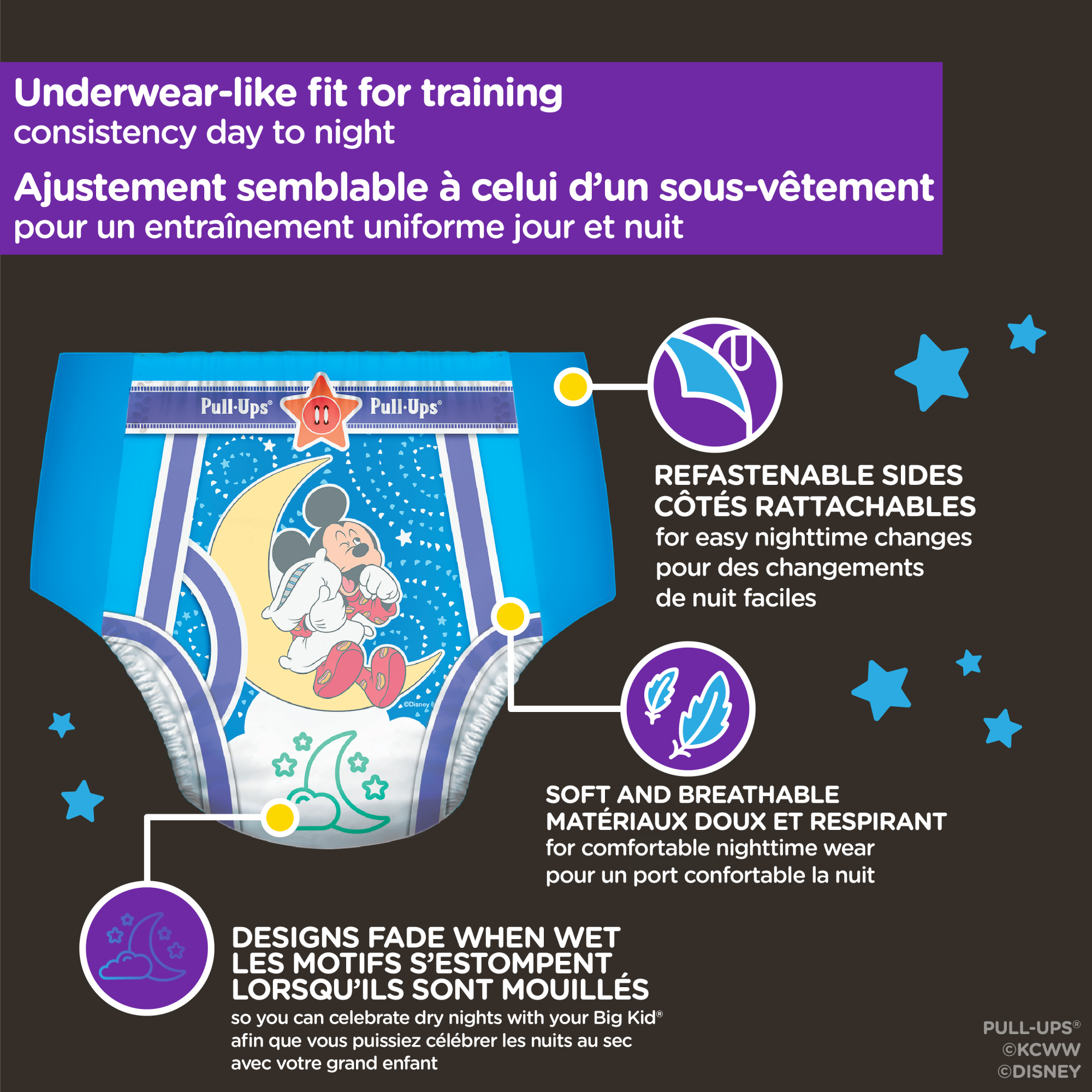 Pull-Ups Boys' Night-Time Potty Training Pants, 3T-4T (32-40 lbs), 108 Ct