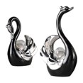 thumbnail image 1 of DOLITY 2Pcs Swan Figurines Sculpture Souvenir Gift for Home Table Centerpiece Decor black, 1 of 9