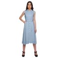 thumbnail image 1 of Moomaya Adjustable Fabric Belt Printed Lapel Collar Button Down Casual Dress, 1 of 4