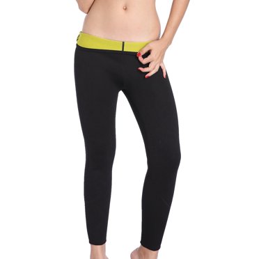 ValentinA Long Slimming Pants Weight Loss Hot Thermo Sweat Sauna Neoprene Body Shapers,Black,Large