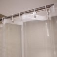 thumbnail image 3 of Doublure de Rideau de Douche Extra Longue Transparente, Doublure de Douche Classique en Eva Robuste avec Crochets, Aimants Inférieurs, Imperméable, Œillets Antirouille, 72x86 Pouces, 3 of 7