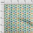 thumbnail image 2 of oneOone Rayon Green Fabric Geometric Fabric For Sewing Printed Craft Fabric By The Yard 56 Inch Wide, 2 of 4