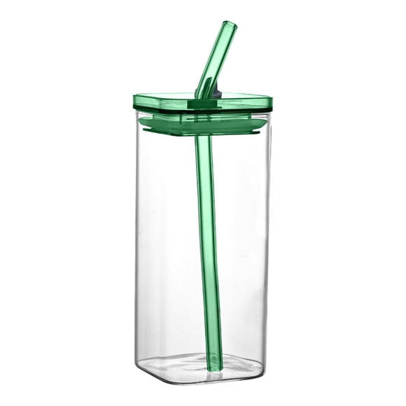 Coffee Cups with Handles Mugs Coffee Set Stay Hot Coffee Mug Coffee Mug Stand Set Toilet Cup Heat Straw Glass Cup 400ML Cold Drink Cup Juice Cup With Lid Milk Cup Glass Texture Suitable For Beverage