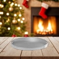 thumbnail image 2 of Round Serving Tray With Handle (Silver), 2 of 3