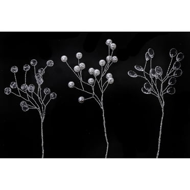 Christmas Pearl Crystal Pick - Set of 10