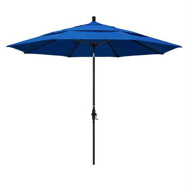 11 Pieds Marché en Fibre de Verre Umbrella Collier Inclinable DV Bronze/oléfine/bleu Pacifique