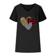 thumbnail image 4 of LSLJS Women V-neck Print T- Mode Confortable Cadeaux Blouses Tops, pour Women, 4 of 5
