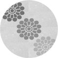 thumbnail image 1 of Ahgly Tapis Rond Lavable en Machine Intérieur Transitionnel Gris Platine, 3 Pieds Rond, 1 of 7