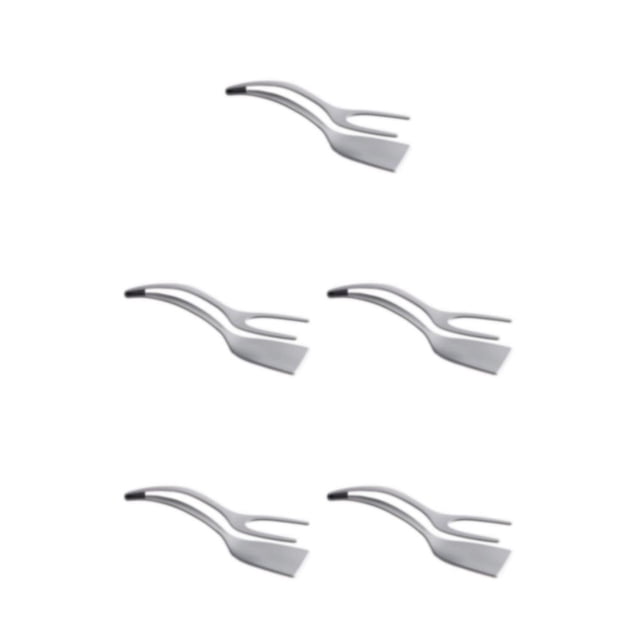 Transemion Versatile Cooking Companion Double Sided Spatula Turner And Tongs Easy To Clean 2 In 1 Spatula Tongs grey 5Set