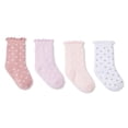 thumbnail image 1 of George Toddler Girls' Crew Socks 4-Pack, 1 of 1
