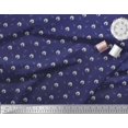 thumbnail image 3 of Soimoi Blue Poly Georgette Fabric Leaves & Lotus Floral Decor Fabric Printed Yard 52 Inch Wide, 3 of 5