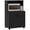 Black Wood Grain, variant on HOMCOM Microwave Cart on Wheels Utility Trolley Storage Sideboard, Grey