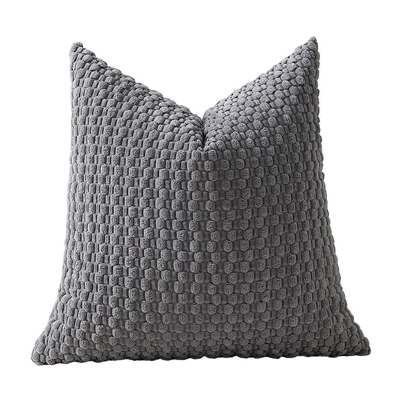 Fareti Housses de Coussin Décoratives Style Ferme pour Canapé, Housse de Coussin Douce Décorative, Taie d'Oreiller Carrée Moderne en Velours Côtelé à Rayures pour Sofa Salon Lit