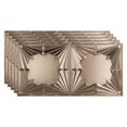 thumbnail image 1 of Fasade Art Deco Decorative Vinyl Ceiling Panel 2ft x 4ft 5 Pack- Brushed Nickel Finish, 1 of 5