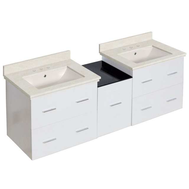 Imaginations Américaines 61,5 pouces W Vanity Set Blanc