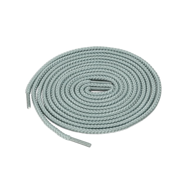 INSPIRE CHIC Unisex Thick Solid Color Round Shoelaces for Leather Boots Light Gray 140 cm/55"