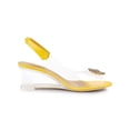 thumbnail image 3 of BLISSFUL STEP Chaussures pour Femmes Talons Compensés Transparents à Strass Bout Ouvert Slingback Chaussures Transparentes Jaune 9, 3 of 8