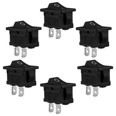 MasteelfCA UEETEK 20 Pcs Interrupteur à Bascule 2 Broches Marche/arrêt Mini Interrupteur à Bascule pour Bateau Voiture Auto Bateau Rond à Bouton-Pression (15x21mm)