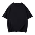 thumbnail image 5 of Men T Shirts Male Summer Pure Oversized Shirt Solid Color Large Size Short Sleeve Round Shoulder Top, 5 of 5