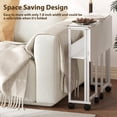 thumbnail image 3 of BeesClover Folding Desk Mobile Small Rolling Computer Desk,24.8 Inch Foldable Laptop Cart Table with Wheels,Portable Office Desk for Small Space Couch Bed,Easy Assembly, 3 of 8