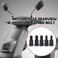 thumbnail image 2 of Adaptateurs de Rétroviseur de Moto Noir M10 10MM M8 8MM Conversion N1H7, 2 of 8
