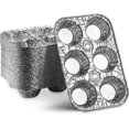 thumbnail image 2 of 10Pcs Disposable Cupcakes Baking Pans,6 Cup Aluminum Pans For Cupcakes,Muffins & Pie,Reusable Disposable Aluminum 6 Cavity Mini Muffin Foil Pans,Durable Aluminum 6 Cup Mini Muffin Pan, 2 of 8