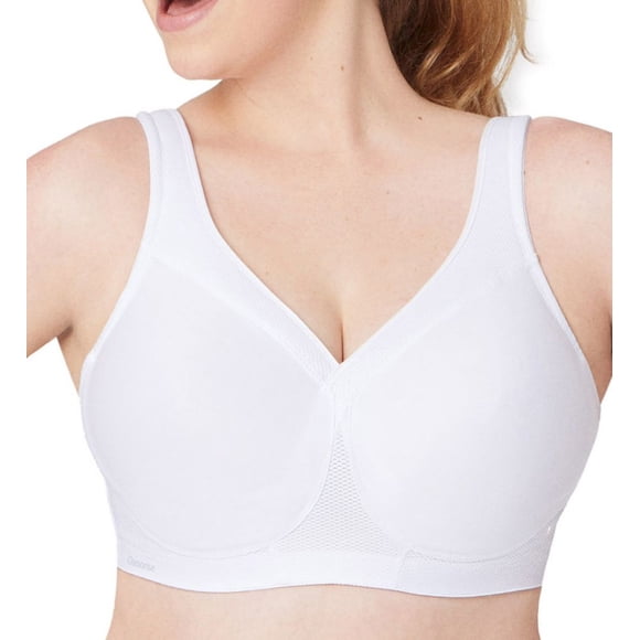 Women's Glamorise 1006 The Ultimate Full Figure Soft Cup Sports Bra (White 42H)