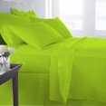 thumbnail image 1 of Linen Store 26-30 inches Extra Fit Deep Pocket Hotel Finish Adjustable Room 1-Piece- Fitted- Sheet Both Pattern Solid/Stripe 500 Thread Count 100% Pima Cotton (Full, Solid,Parrot Green)., 1 of 2