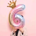 thumbnail image 4 of Birdeem Crown Number Foil Balloons Number Ballon Happy Birthday Party Decoration 32 Inch, 4 of 12