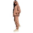 thumbnail image 3 of Innerwin Ensemble de Jogging Manches Longues Survêtements pour Femmes Automne Coupe Ample Deux Pièces Camel S, 3 of 8