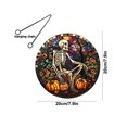 thumbnail image 3 of Halloween Hanging Decoration Acrylic Luminous Skull Sign With Glow Effect For Indoor And Outdoor Use, 3 of 9