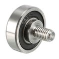 thumbnail image 1 of Unique Bargains 30x9x9mm Idler Bearing Pulley Sliding Conveyor Wheel Threaded Rod M8*12 Metal, 1 of 3