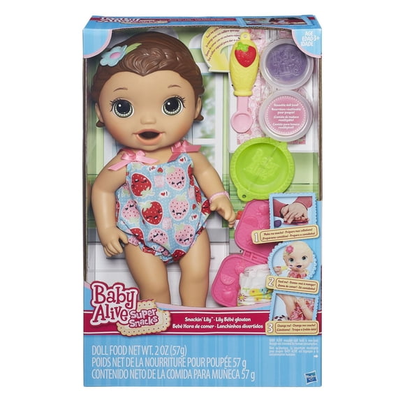 Baby Alive Super Snacks Snackin' Lily (Brunette)