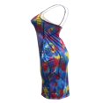 thumbnail image 4 of EIMELI Robe Moulante Sans Manches à Bretelles Spaghetti Froncées Imprimé Teinture sur Nœuds Club Fête Mini Robe, 4 of 6