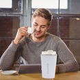 thumbnail image 3 of Insulated Coffee Cups with Lids Vacuum Stainless Steel Cup Coffee Cup Double Layer Anti-Scalding Insulation Cup Plastic Coffee Cups with Lids Stainless Steel Coffee Cup, 3 of 4