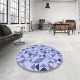 thumbnail image 4 of Ahgly Company Tapis d'Intérieur Lavable en Machine Carré Transitionnel Bleu Ciel, 7 Pieds Carré, 4 of 7