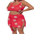 thumbnail image 4 of Women Two-Piece Clothes Set Floral Sleeveless Crop Tops And Knitted Skirt, 4 of 6