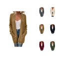 thumbnail image 1 of Cardigans pour Femmes à devant Ouvert, Manches Longues, Manteau en Tricot Torsadé avec Poches, Cardigans pour Femmes, 1 of 6
