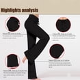 thumbnail image 3 of CFLVAEK Modal Crossover Yoga Pants Women Plus Size Tummy Control with Drawstring Active Solid Wide Leg Jogger Pant Stretch Mid Rise Jogging Trouser Casual Full Length Lounge Flare Legging Black XXXL, 3 of 3