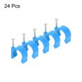 thumbnail image 3 of Unique Bargains Clips de Câble Ronds Bleus 18mm Dia PE avec Clou en Acier Lot de 24, 3 of 5