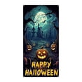 thumbnail image 1 of TIELUTT Joyeuse Halloween Housse de Porte Halloween Citrouille Effrayante Housse de Porte Halloween Ruban de Signalisation Extérieur Support de Mât de Drapeau Mural Perles Rondes Plates pour Fabrication de Bijoux Drapeau Canadien Petit Support de Drapeau Mural 2x3, 1 of 2