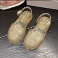 thumbnail image 2 of Sandales en Gelée pour Fille Enfant Espadrilles Fille Bout Fermé Princesse Chat et Chaussures Chaussures d'Été Robe Plage Fille Taille 5 Chaussures Sandales Plates, 2 of 9