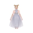 thumbnail image 4 of Robe Fille Gris Col Licou Fête Dentelle Tulle Élégante Sans Manches 6 Ans, 4 of 6