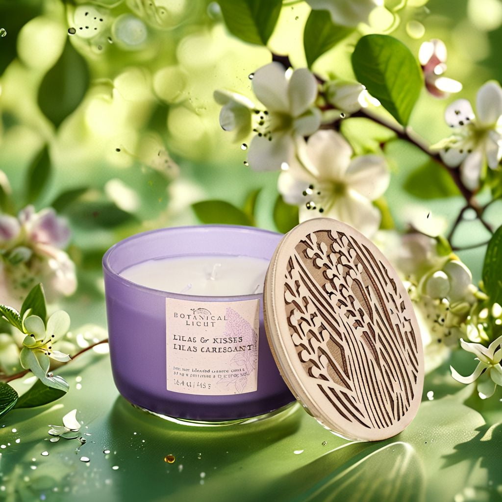 Botanical Light 16.4OZ Spiced Berry Soy Wax Blended Scented Candle,3 cotton wick