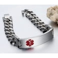 thumbnail image 2 of ORUYROP Bracelet d'Alerte Médicale en Acier Inoxydable pour Hommes, 2 of 3